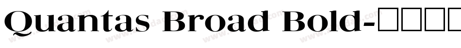 Quantas Broad Bold字体转换